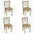 Pacote de cadeiras de jantar feitas de madeira de pinho e junco com acabamento de cor natural Vida XL