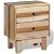 Mesa de cabeceira de 40 cm madeira reciclada bege Vida XL