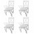 Set de sillas de comedor fabricadas en madera de pino maciza color blanco Vida XL