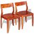 Set di 2 sedie da pranzo in legno massiccio di acacia con finitura marrone VidaXL