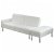 Canapé-lit 2 places et ottoman avec structure en bois et revêtement en similicuir blanc Vida XL