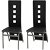 Lot de chaises en cuir synthétique avec pieds en acier noir Vida XL