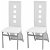 Set di sedie da pranzo ergonomiche in acciaio rivestite in similpelle bianca Vida XL