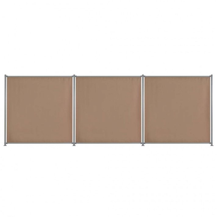 Set x3 Pannelli di recinzione in tessuto 540x180 cm grigio talpa Vida XL