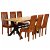Mesa com 6 cadeiras de madeira de acácia Vida XL