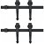 Guías con carril para puerta corredizas fabricadas en acero color negro de 183 cm Vida XL