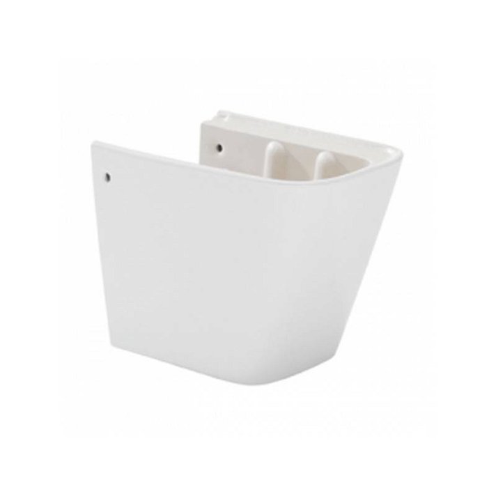 Semipedestal para lavabo hecho en vitreous china con un acabado en color blanco Advance Unisan