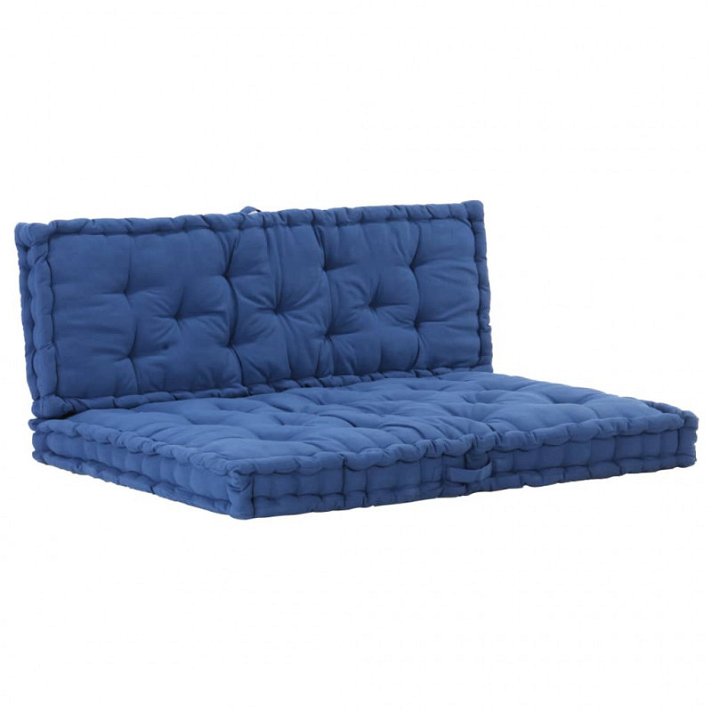 Cojines para mobiliario exterior de palets color azul marino de 120x40 cm Vida XL