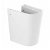 Demi-colonne pour lavabo de 19 cm en porcelaine avec finition blanche Look Unisan