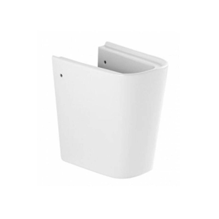 Demi-colonne pour lavabo de 19 cm en porcelaine avec finition blanche Look Unisan