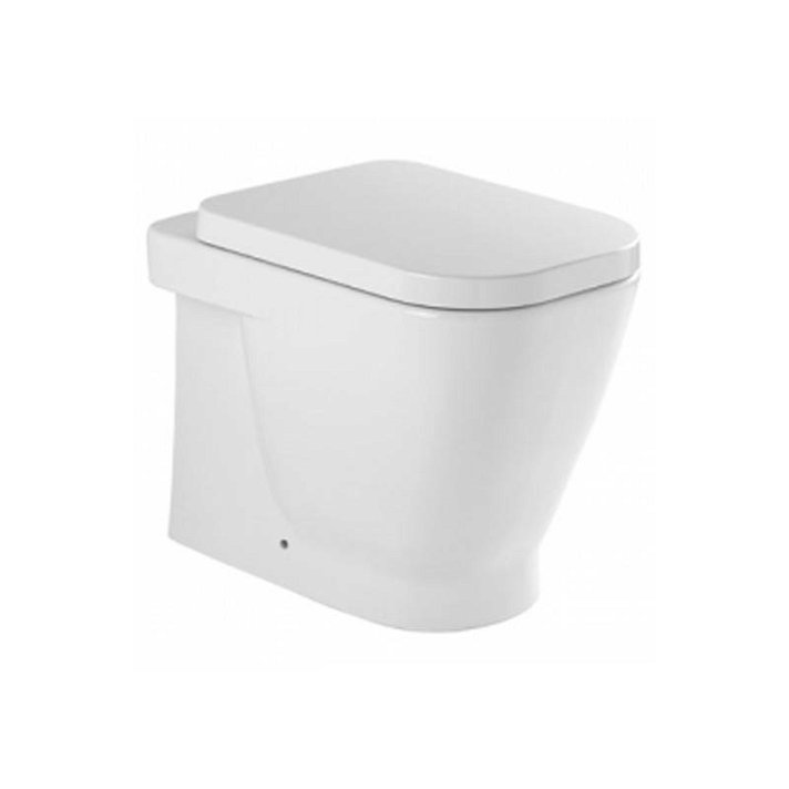 Inodoro a suelo de cisterna alta o empotrada de duroplast con acabado en color blanco LOOK Unisan