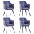 Cadeiras de pele de couro artificial cinzento com apoio para braços 4 unidades Vida XL