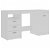 Conjunto de escritorio y armario color blanco fabricado en madera aglomerada Vida XL