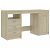Conjunto de escritorio y armario color roble sonoma fabricado en madera aglomerada Vida XL