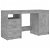 Conjunto de escritorio y armario color gris hormigón fabricado en madera aglomerada Vida XL