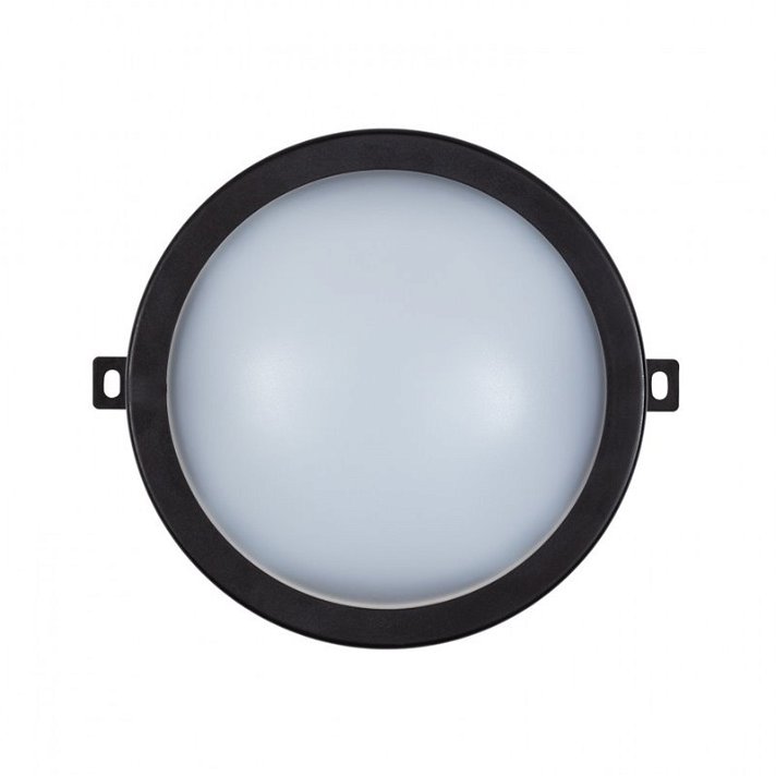 Plafón LED 12 W con diseño circular y fabricado en policarbonato de color negro Hublot Moonled