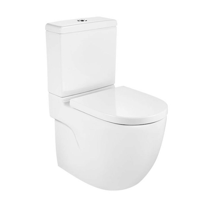 Roca Meridian white porcelain close-coupled toilet with washdown flush 37cm