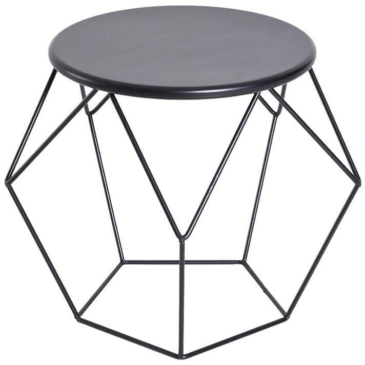 Mesa de café minimalista de color negro Homcom