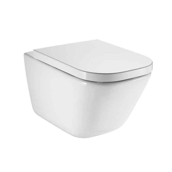 Roca The Gap Square rimless wall-mounted toilet