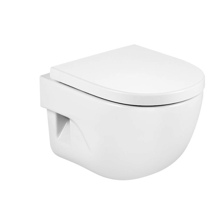 Roca Meridian white porcelain wall-mounted toilet 36cm