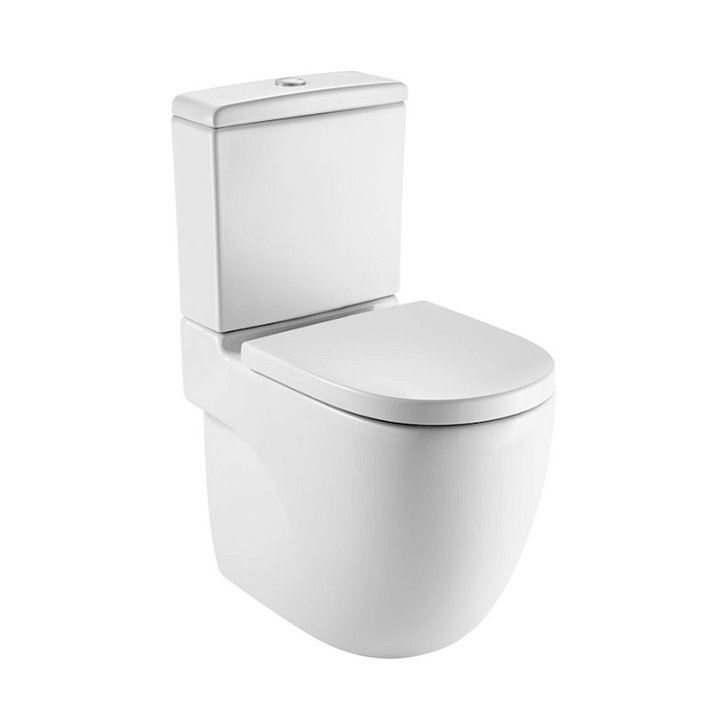 WC in Komfort-Höhe für Personen mit eingeschränkter Mobilität in Weiß Meridian von ROCA