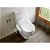 WC-Komplett-Set für Menschen mit eingeschränkter Mobilität Meridian 38,5 cm aus Porzellan in Weiß Multiclean von ROCA