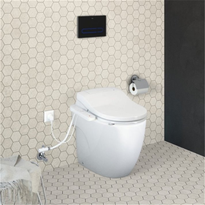WC à adosser au mur de 36 cm en porcelaine blanche Meridian Roca