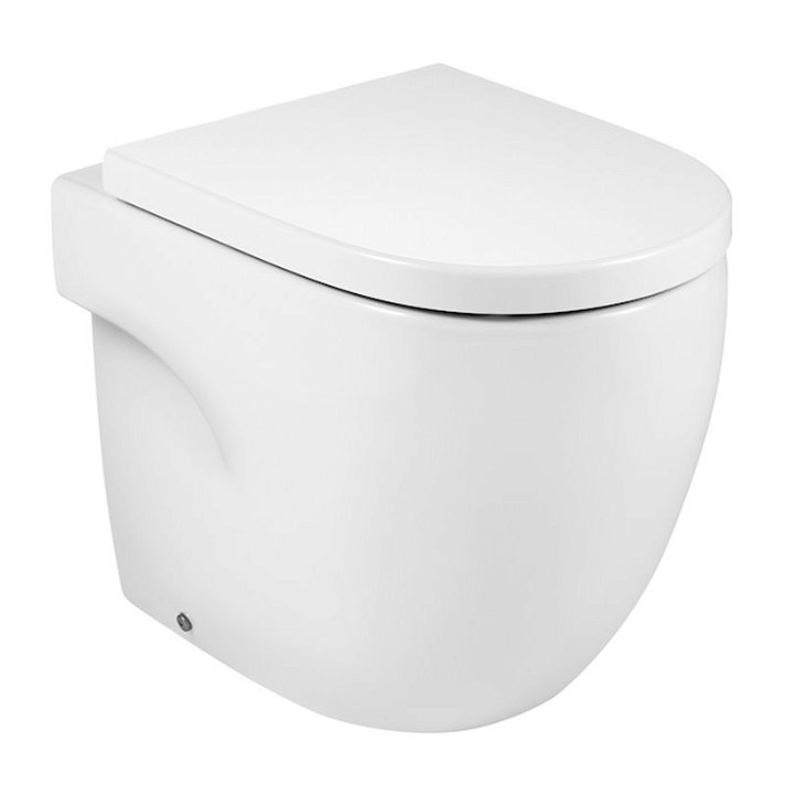 WC mit dualem Abgang 36 cm gefertigt aus Porzellan in Weiß Meridian von ROCA