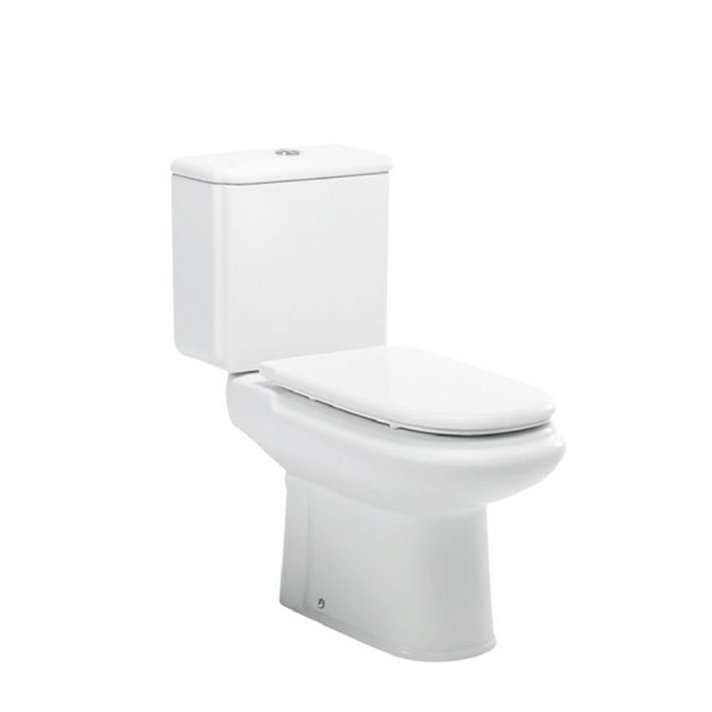 WC complet avec sortie horizontale de 40,5 cm en porcelaine blanche Dama Retro Roca