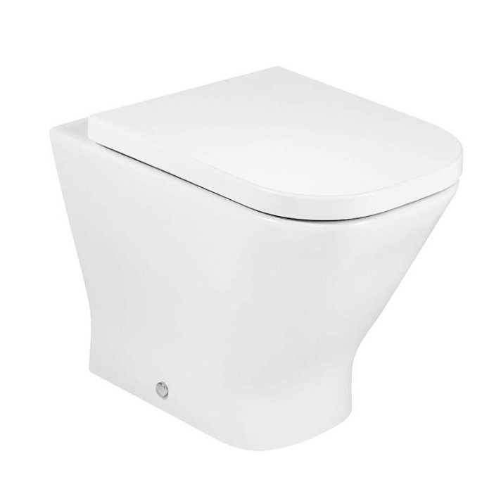 WC blanc en porcelaine à réservoir haut avec abattant et siège au choix The Gap Roca