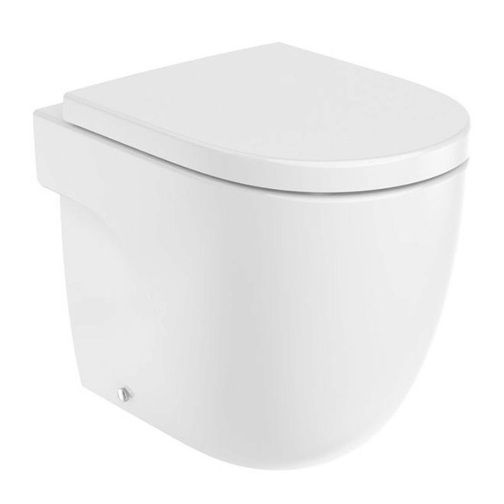 WC Rimless pour réservoir haut de 36 cm fabriqué en porcelaine de couleur blanche Meridian Roca