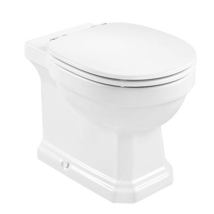 WC pour réservoir haut avec technologie rimless de 56 cm en porcelaine de couleur blanche Carmen Roca