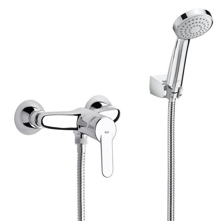 Roca Victoria exposed shower tap 21.5cm with a chrome finish