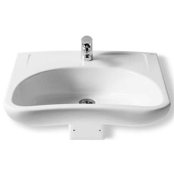 Roca Access wall-mounted wash-basin 64cm made of porcelain with a white finish