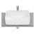 Lavabo sobre encimera de 50 cm fabricado en fineceramic de color blanco Inspira Square Roca