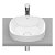 Vasque semi-encastrée de 37 cm fabriquée en céramique de couleur blanche Inspira Soft Roca