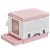 Caixa de areia para gatos portátil cor de rosa Pawhut