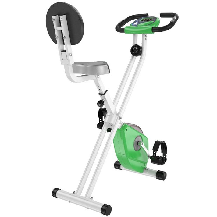 Bicicleta estática de color verde Homcom
