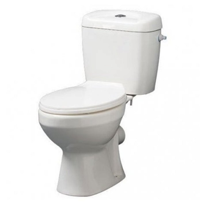 Vaso wc completo scarico orizzontale bianco con cassetta e sedile Tanger TCOEX