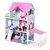 Casa de bonecas de madeira branca e rosa Homcom