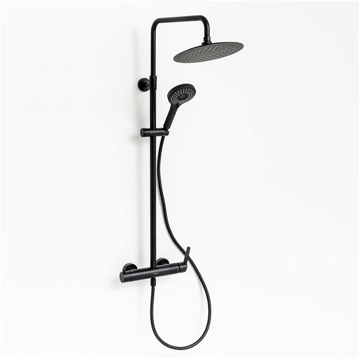 Conjunto de ducha con un diseño extensible en color negro Panam Evo Xtreme Clever