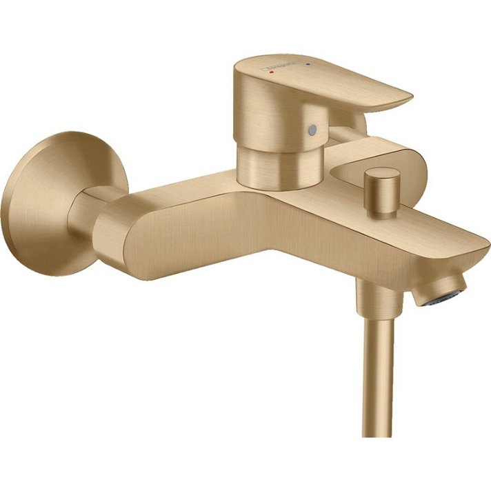 Grifo de bañera monomando mezclador en color bronce cepillado QuickClean Visto Hansgrohe