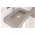 Lavabo encimera sin faldón para colocación suspendida o sobre mueble de color gris con textura de pizarra Nudespol