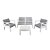 Conjunto de sillones y mesa gris piedra Miami Shaf