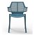 Lot de 2 chaises avec protection UV fabriquées en polypropylène de couleur bleu rétro Ikona Resol