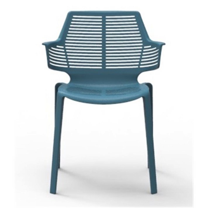 Lot de 2 chaises avec protection UV fabriquées en polypropylène de couleur bleu rétro Ikona Resol