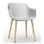 Lot de 2 chaises pour intérieurs fabriquées avec des pieds en bois et polypropylène de couleur blanche Shape Resol