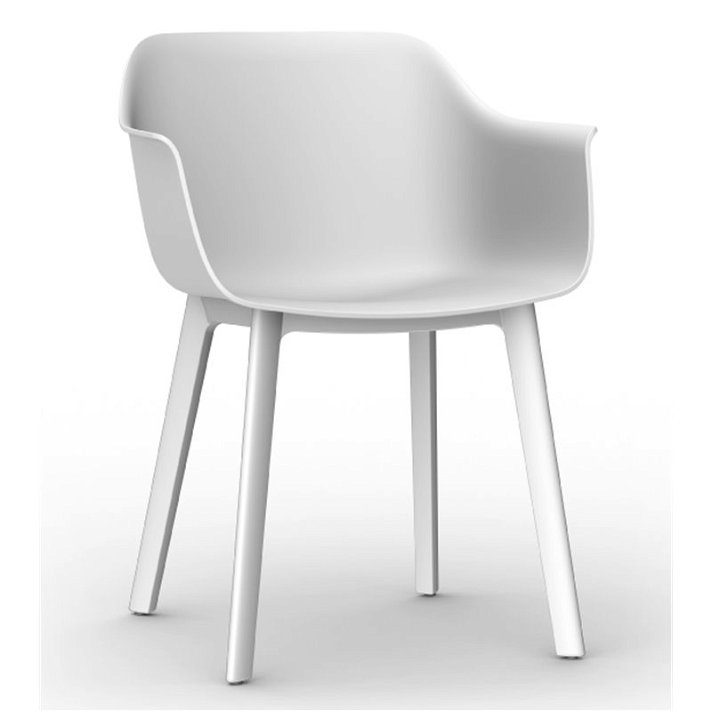Lot de 2 chaises pour intérieurs fabriquées en polypropylène de couleur blanche Shape Click Resol