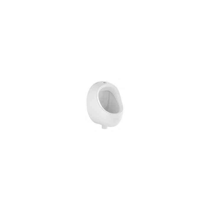 Urinario con grifo ECO y sifón RIA de porcelana con acabado en color blanco Unisan