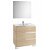 Conjunto para casa de banho com espelho e aplique LED de 100 cm de cor carvalho Family Victoria-N Roca